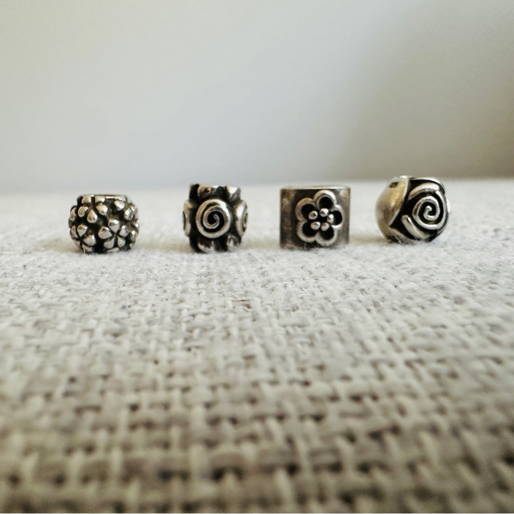 Pandora Floral Charm Set of 4